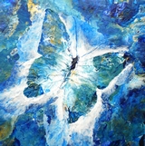 Energie papillon bleu